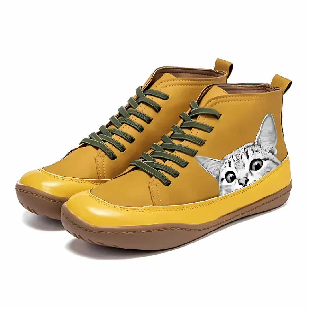 Peyton | Leather ankle boots for cat lovers