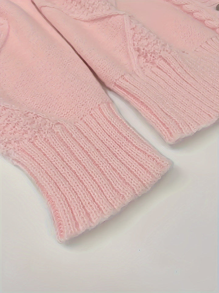 Women's Stylish Cable Knit Button Up Cardigan