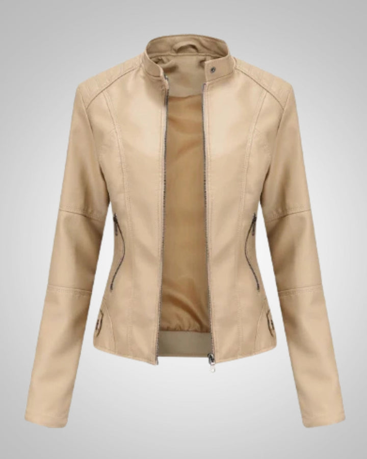 Women's Classic Leather Biker Jacket