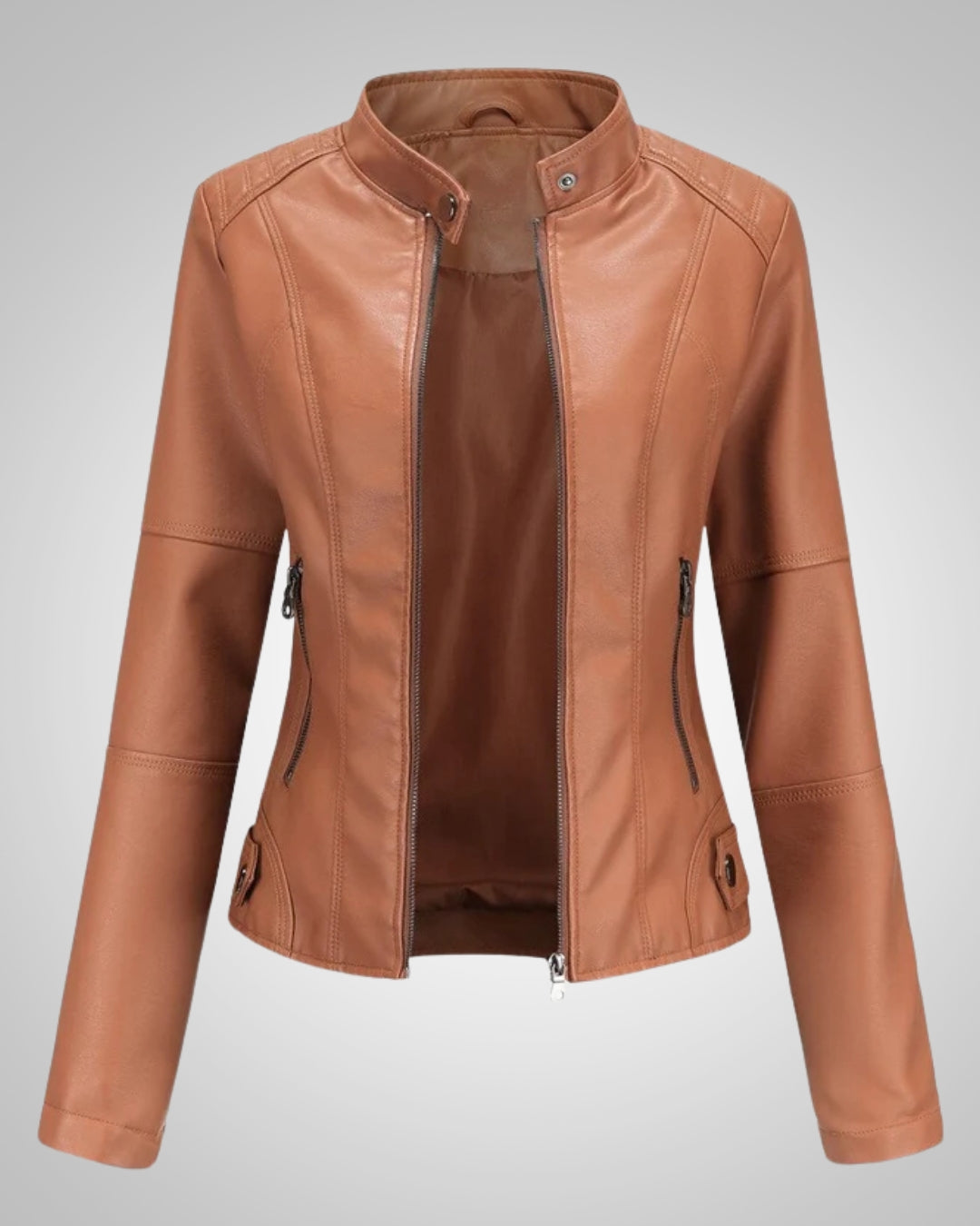 Women's Classic Leather Biker Jacket