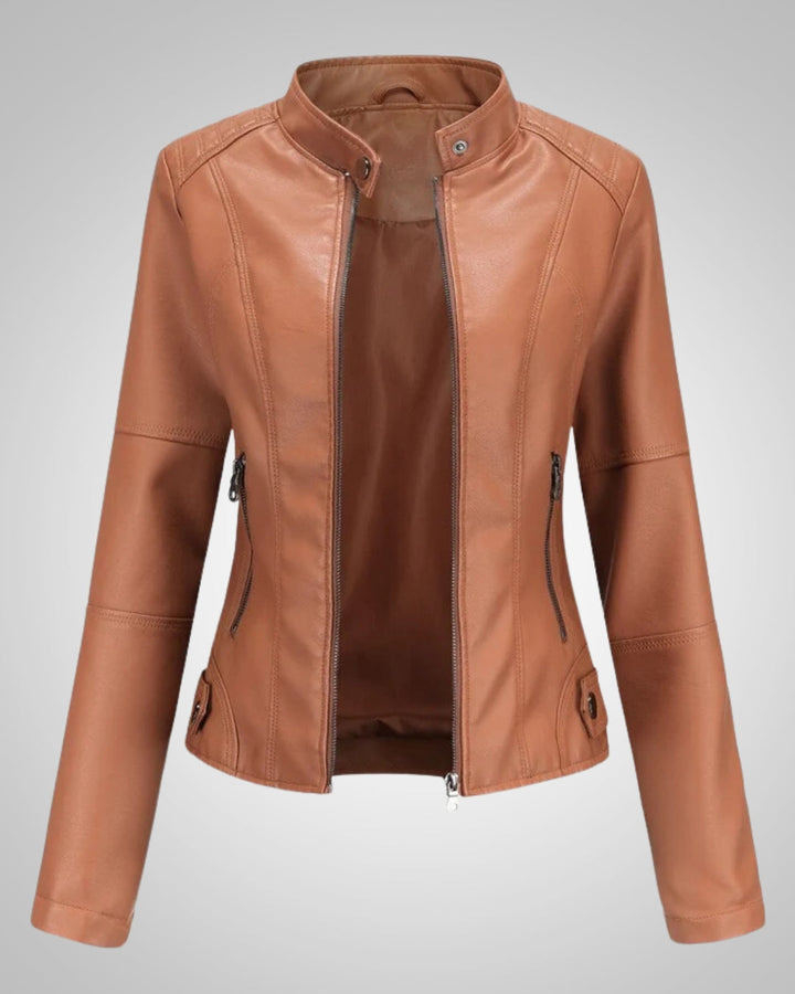 Women's Classic Leather Biker Jacket