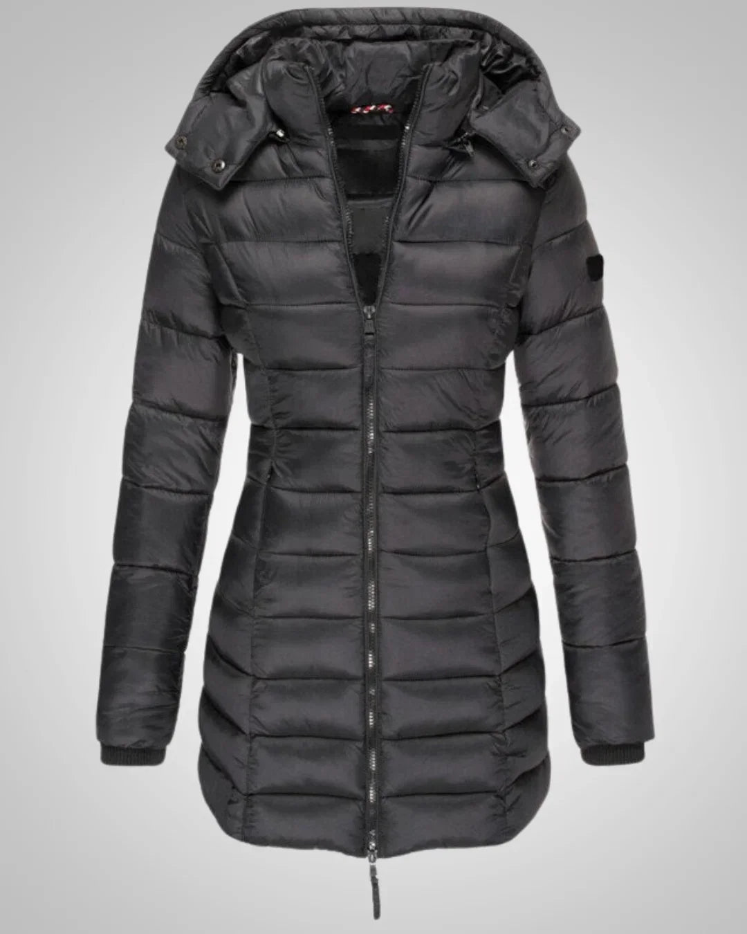 Women's Warm Quilted Long Puffer Jacket with Hood