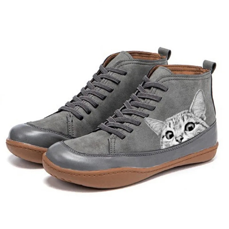 Peyton | Leather ankle boots for cat lovers