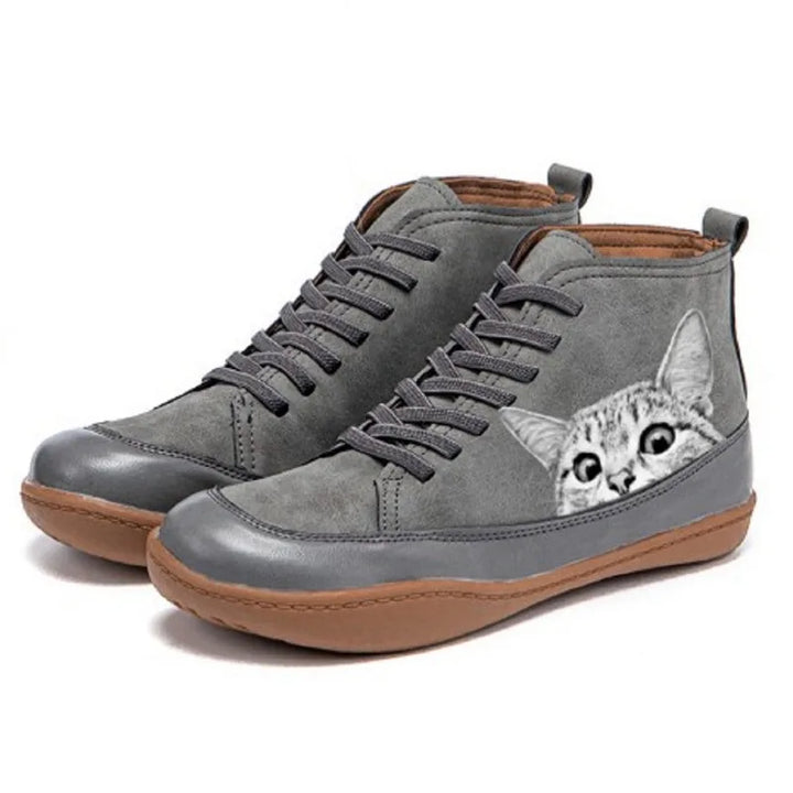 Peyton | Leather ankle boots for cat lovers