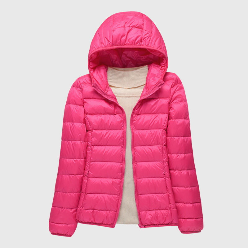 Women's Lightweight Quilted Down Puffer Jacket With Hood