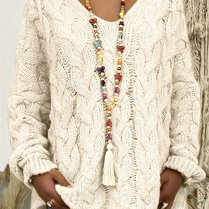 Women's Relaxed Cable Knit Sweater