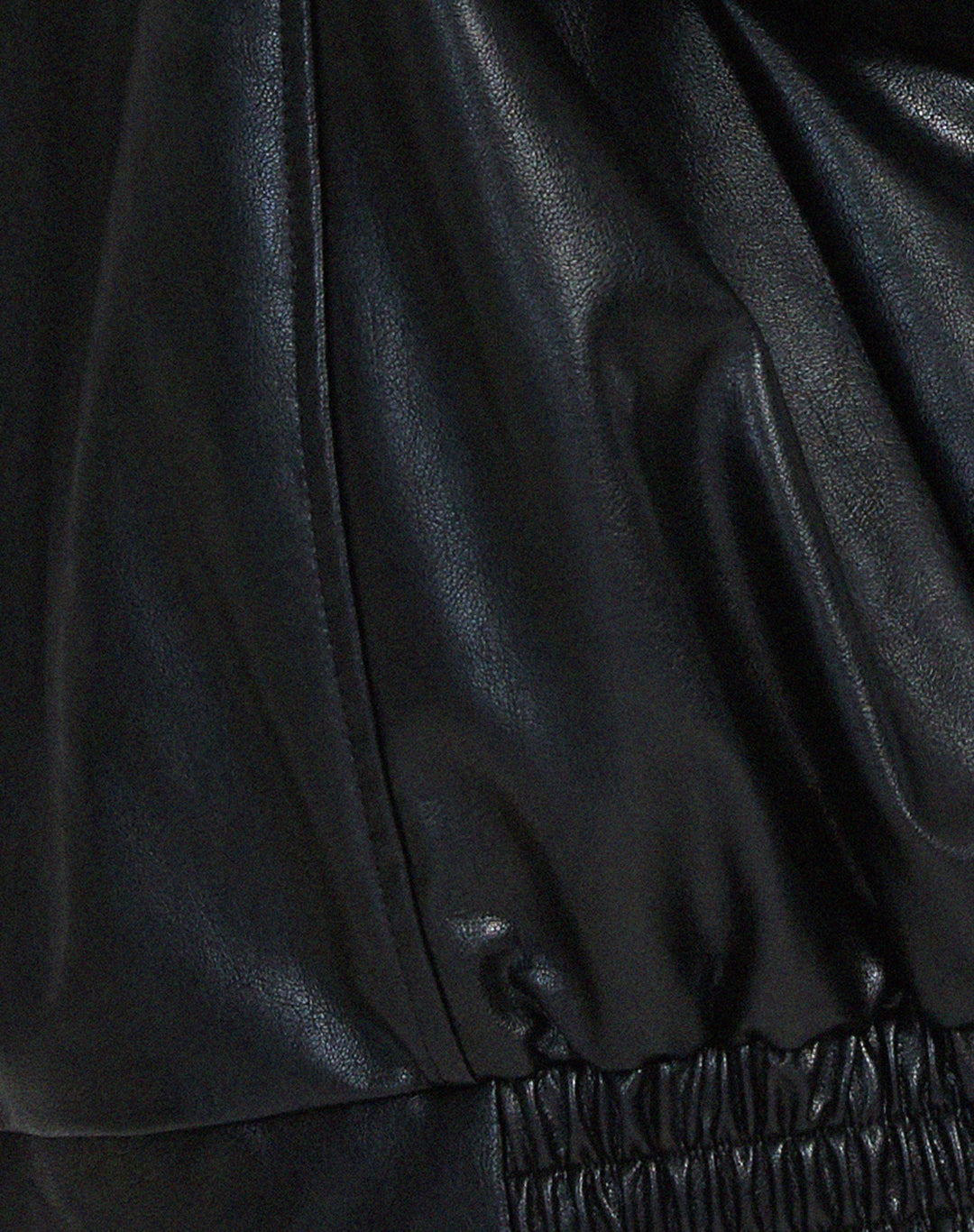 Women's Relaxed Oversized Brown Leather Bomber Jacket