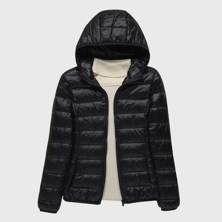 Women's Lightweight Quilted Down Puffer Jacket With Hood