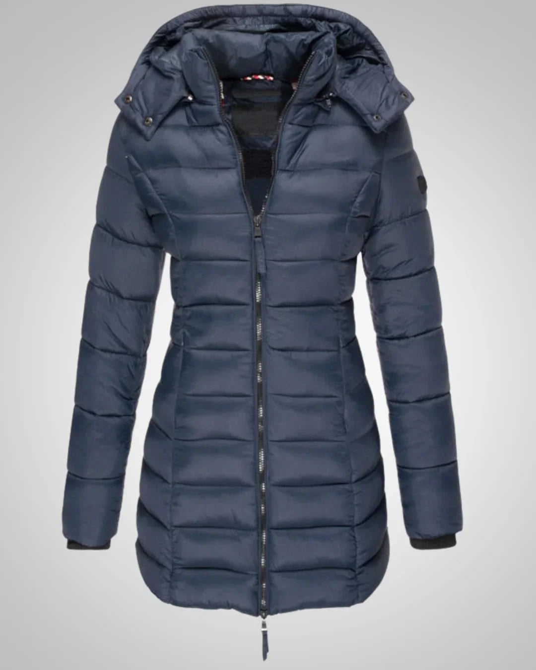 Women's Warm Quilted Long Puffer Jacket with Hood