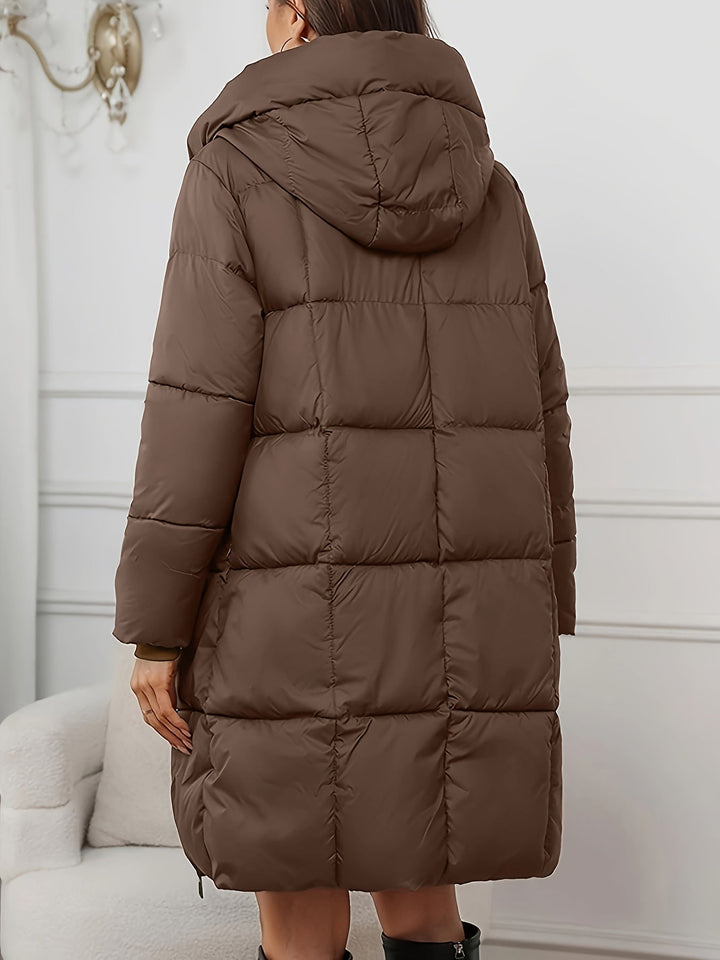 Women's Cosy Long Hooded Puffer Jacket