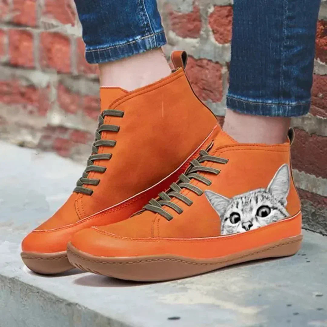 Peyton | Leather ankle boots for cat lovers