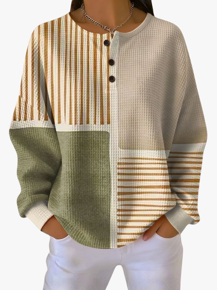 Women's Chic Color Block Knit Sweater
