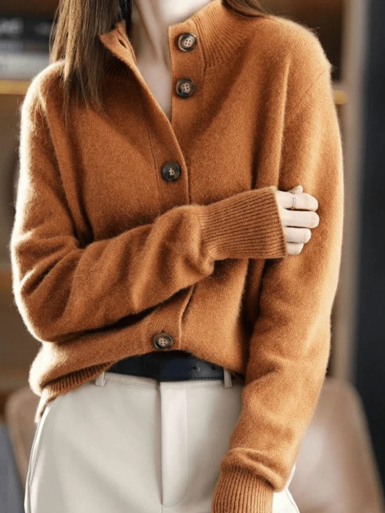 Women's Relaxed Button Down Knit Cardigan