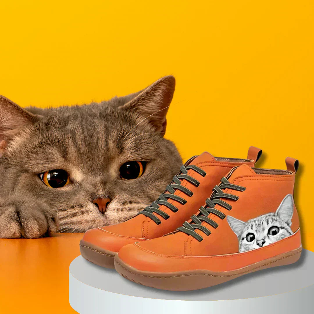 Peyton | Leather ankle boots for cat lovers
