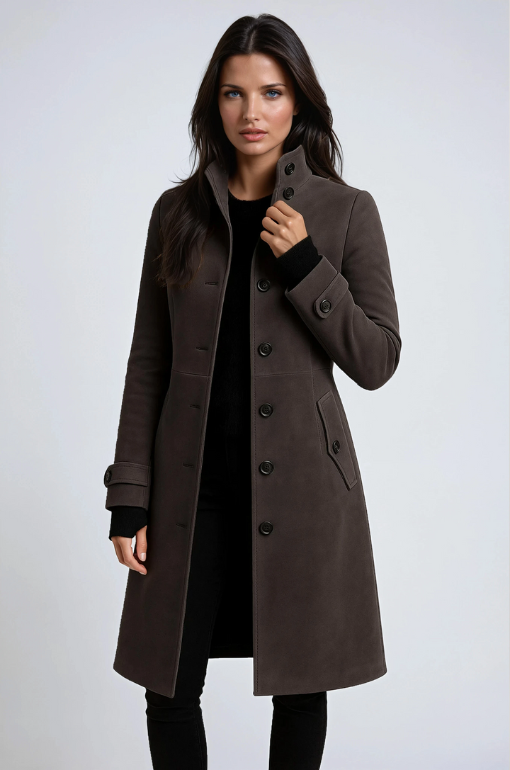 Women's Chic Long Double-Breasted Coat