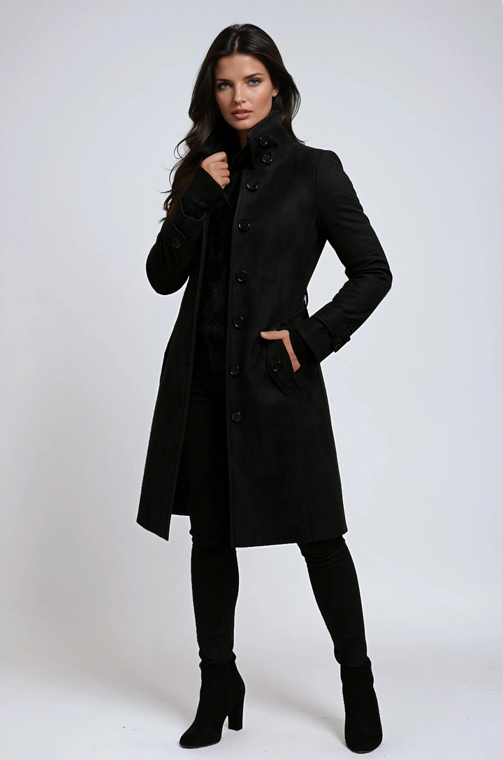 Women's Chic Long Double-Breasted Coat