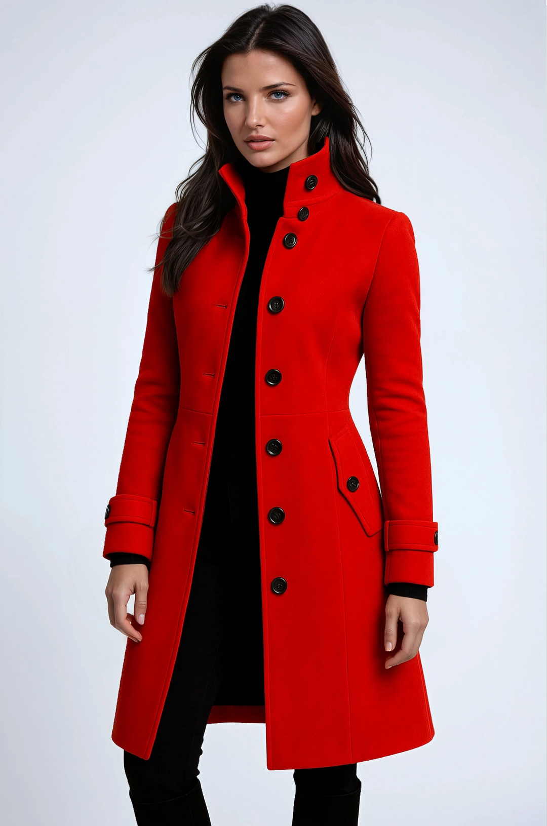 Women's Chic Long Double-Breasted Coat