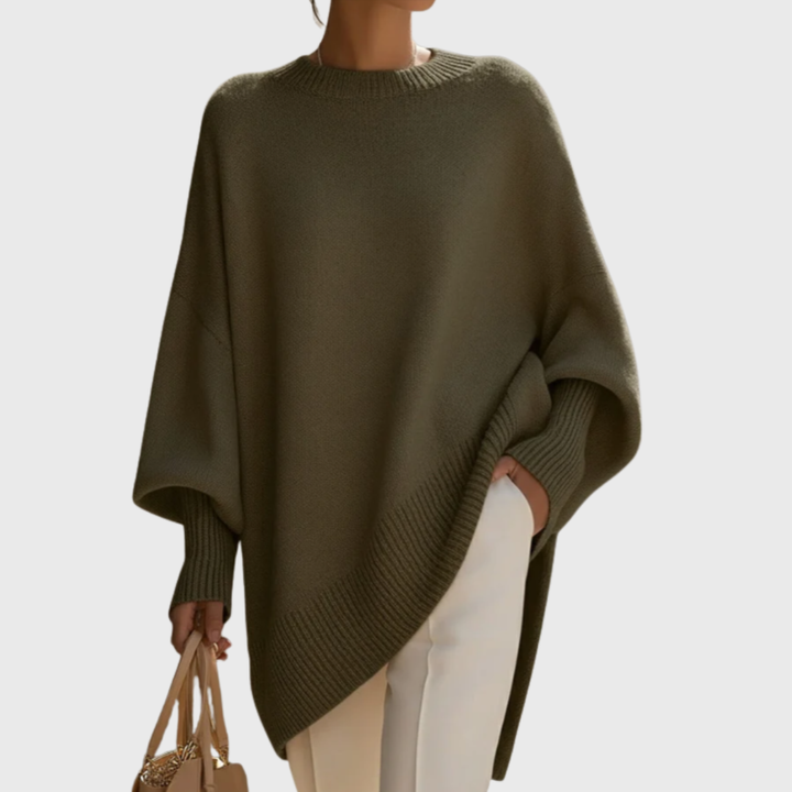 Women's Versatile Knit Sweater with Crewneck