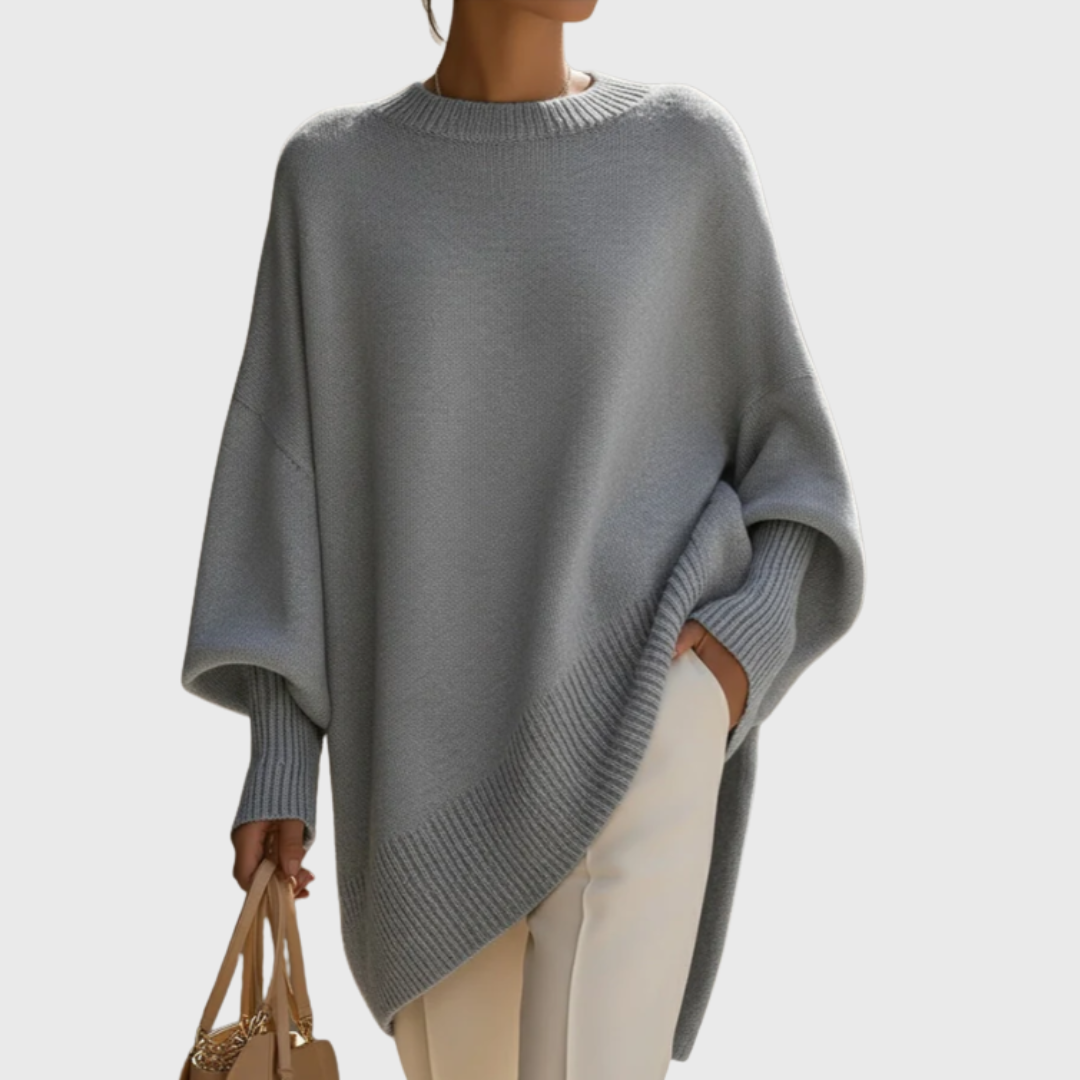 Women's Versatile Knit Sweater with Crewneck