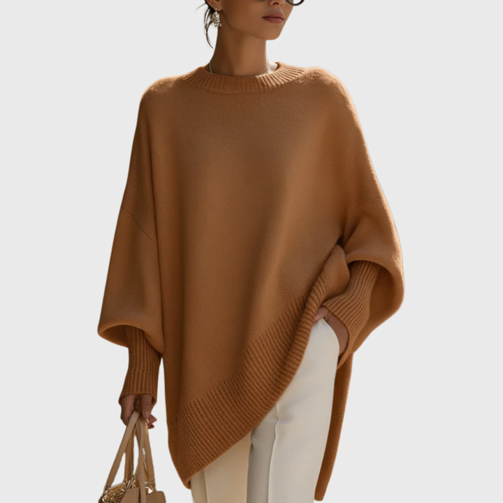 Women's Versatile Knit Sweater with Crewneck
