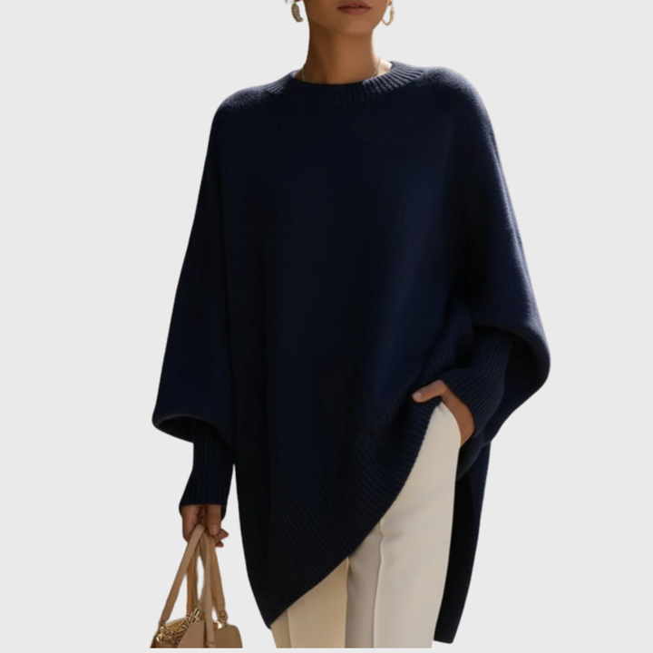 Women's Versatile Knit Sweater with Crewneck