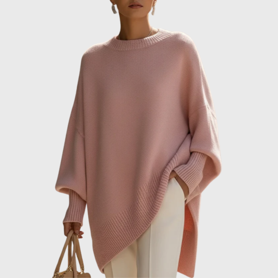 Women's Versatile Knit Sweater with Crewneck