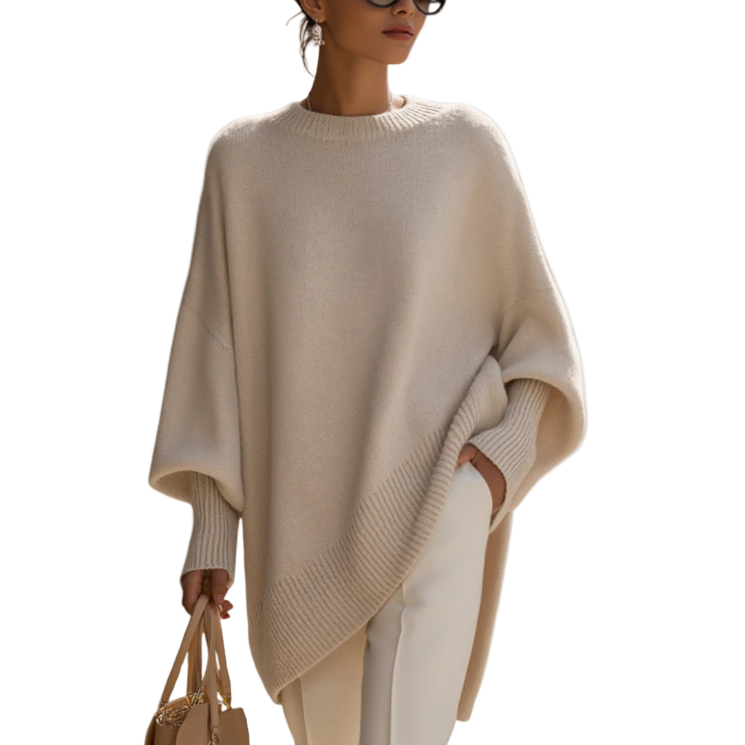 Women's Versatile Knit Sweater with Crewneck