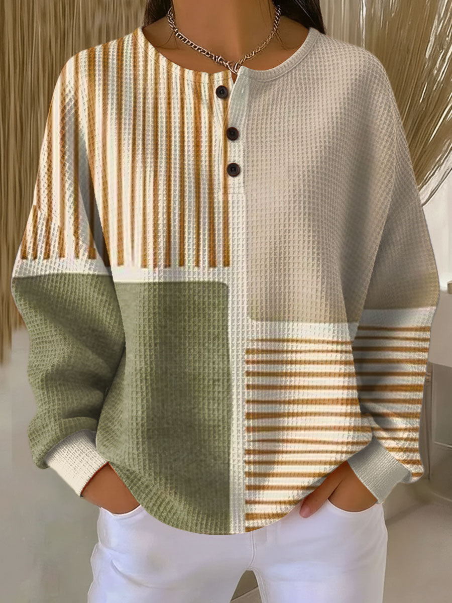 Women's Chic Color Block Knit Sweater