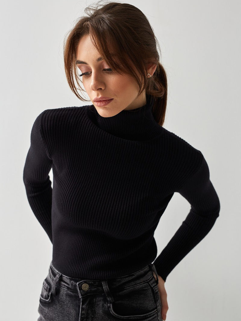 Women's Cosy Ribbed Knit Turtleneck Sweater
