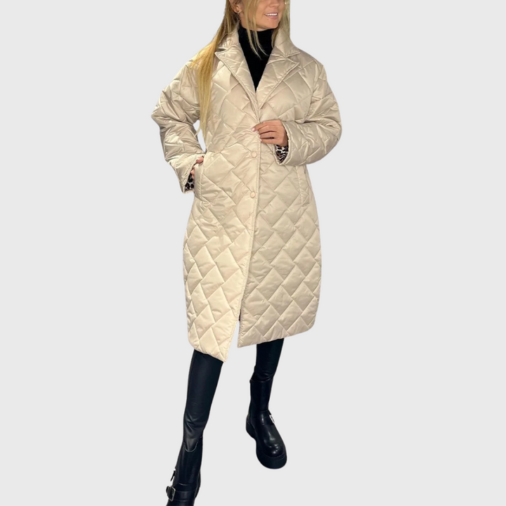 Women's Chic Long Quilted Puffer Jacket