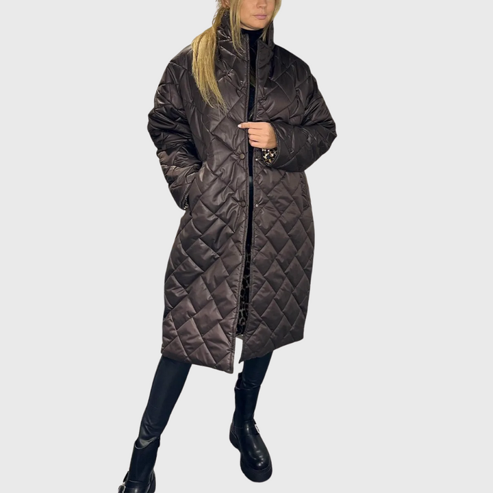 Women's Chic Long Quilted Puffer Jacket