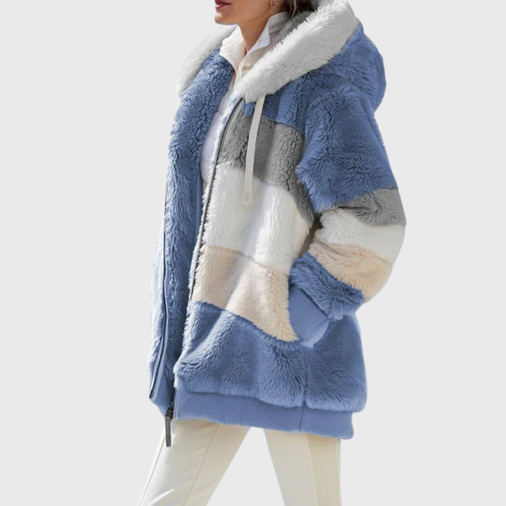 Women's Elegant Sherpa Fleece Puffer Jacket