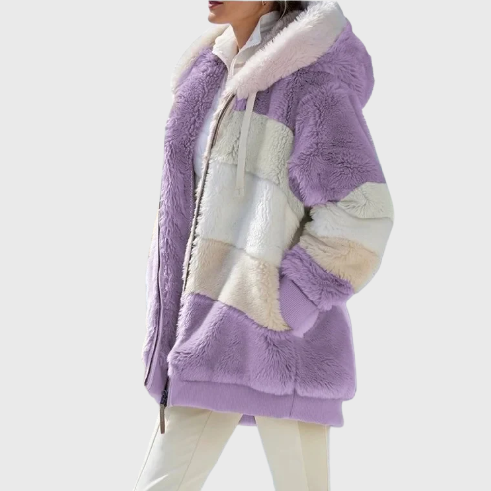 Women's Elegant Sherpa Fleece Puffer Jacket
