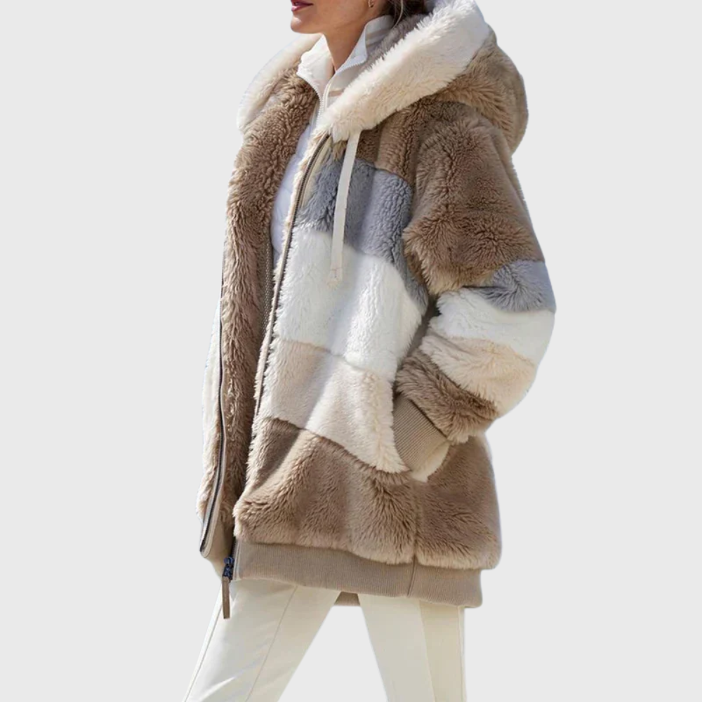 Women's Elegant Sherpa Fleece Puffer Jacket