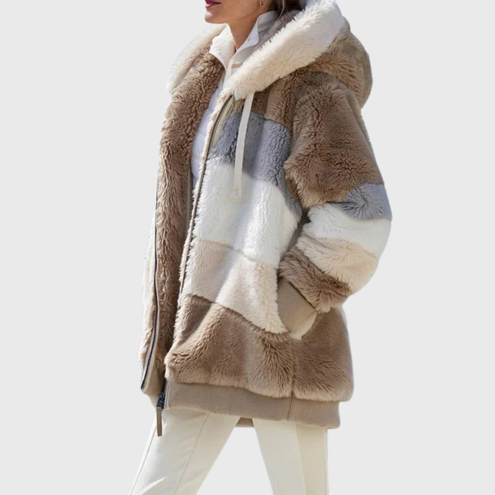 Women's Elegant Sherpa Fleece Puffer Jacket