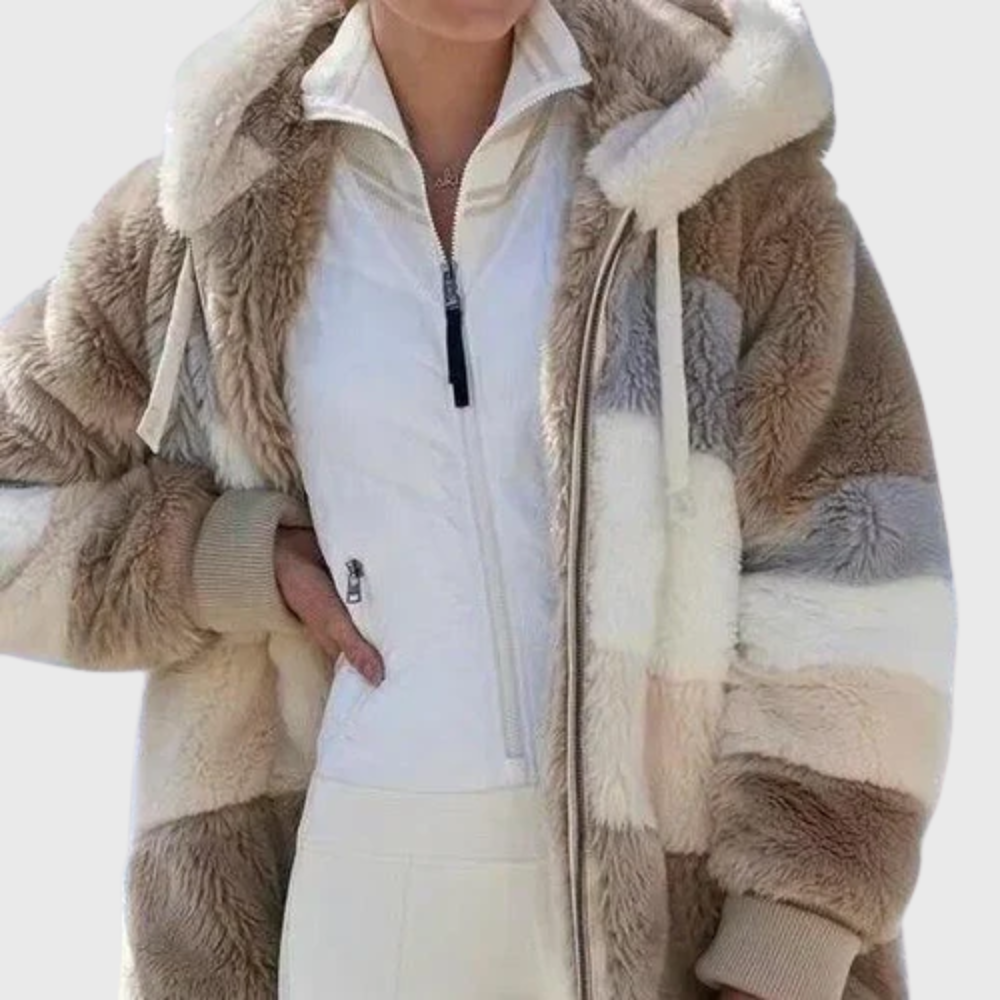 Women's Elegant Sherpa Fleece Puffer Jacket