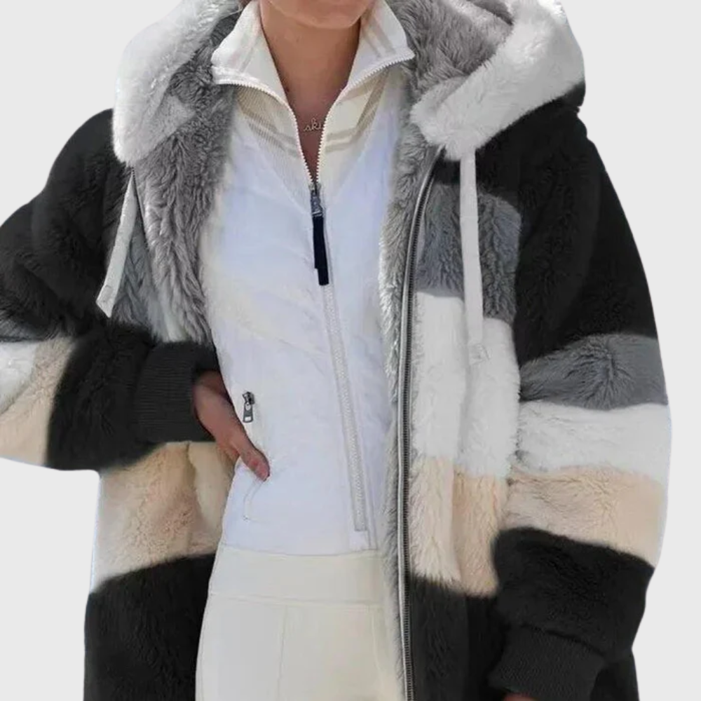 Women's Elegant Sherpa Fleece Puffer Jacket