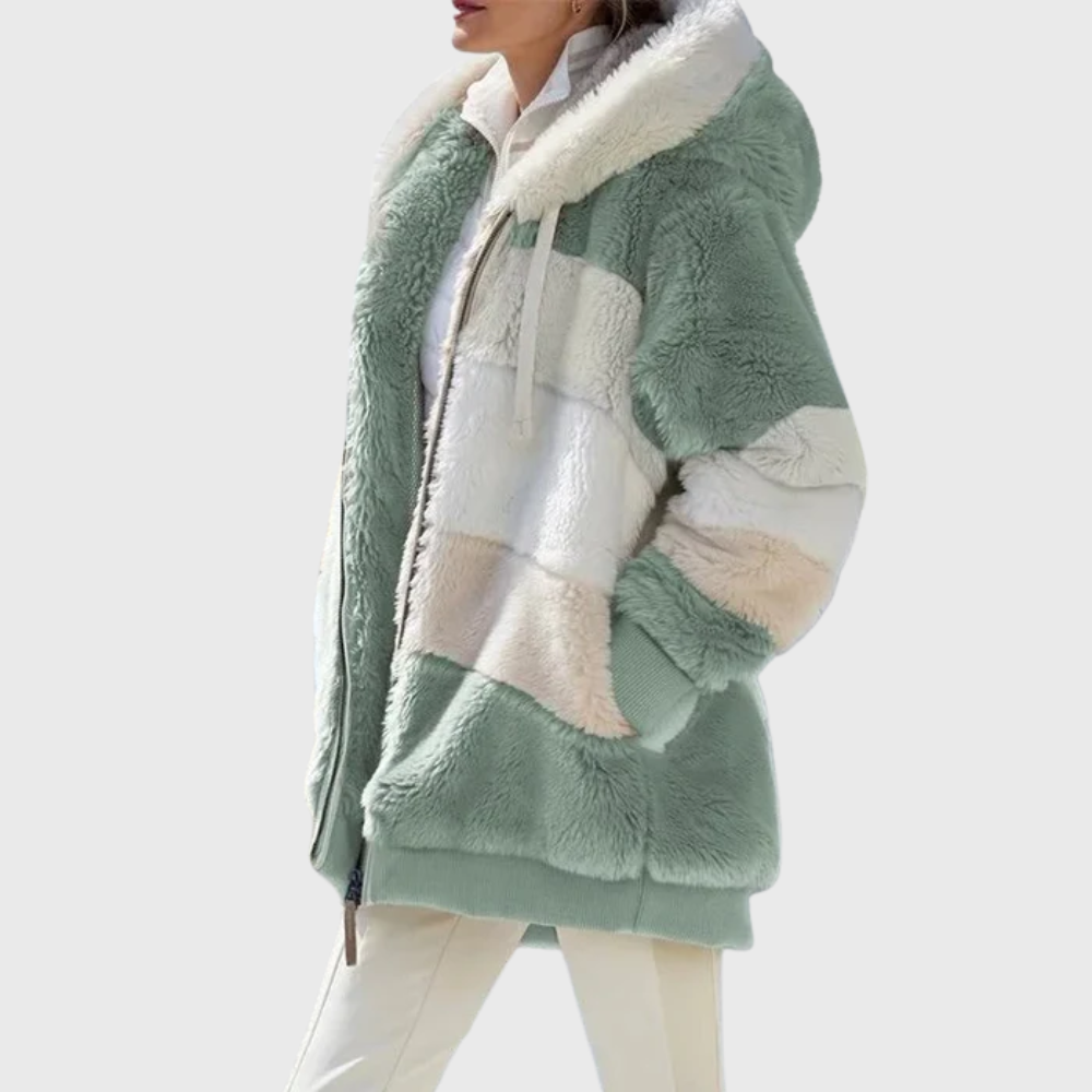 Women's Elegant Sherpa Fleece Puffer Jacket