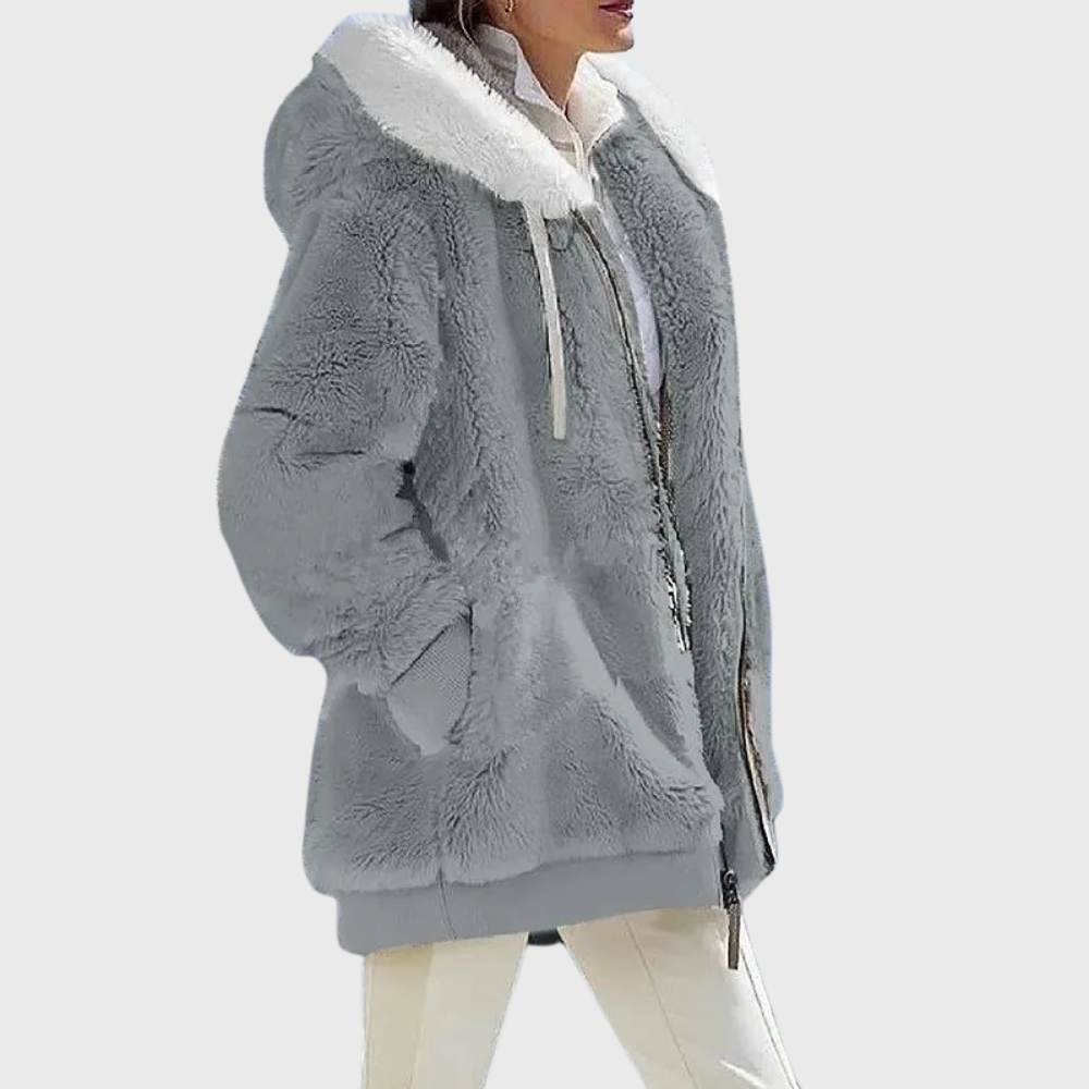 Women's Elegant Sherpa Fleece Puffer Jacket