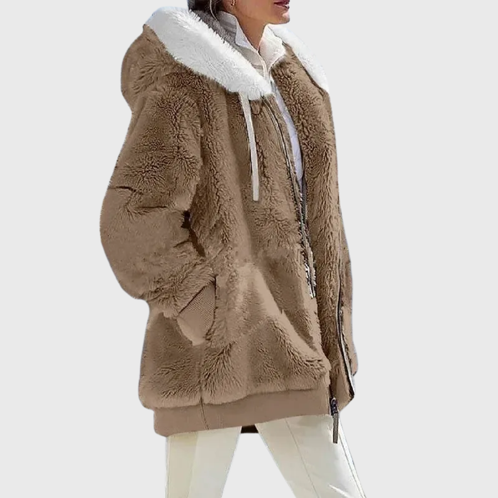 Women's Elegant Sherpa Fleece Puffer Jacket