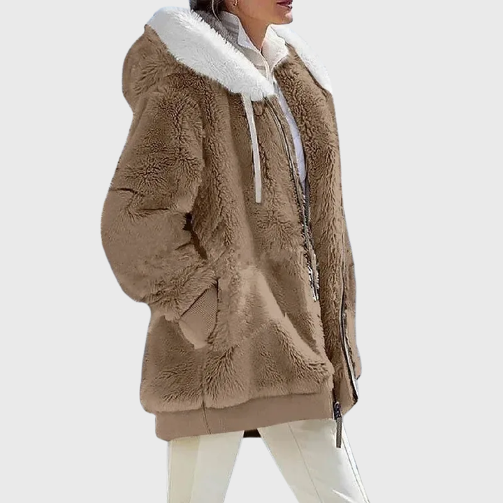 Women's Elegant Sherpa Fleece Puffer Jacket