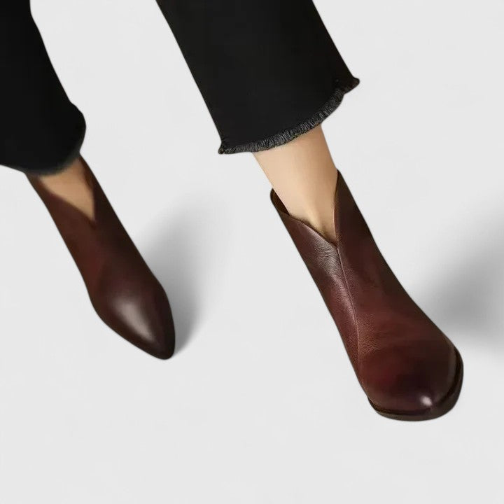 Women's Elegant Pointed Toe Heeled Ankle Boots