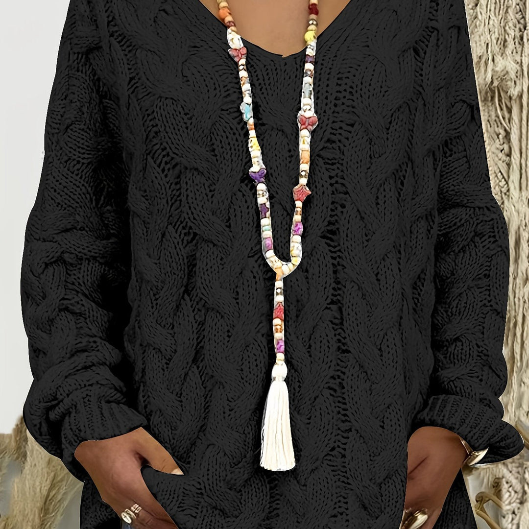 Women's Relaxed Cable Knit Sweater