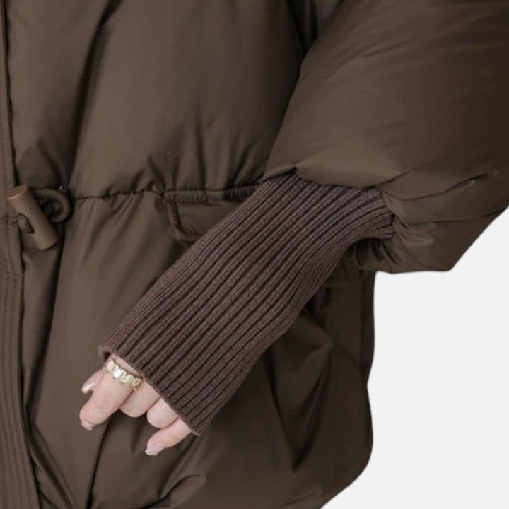 Women's Stylish Puffer Jacket with Fur Collar