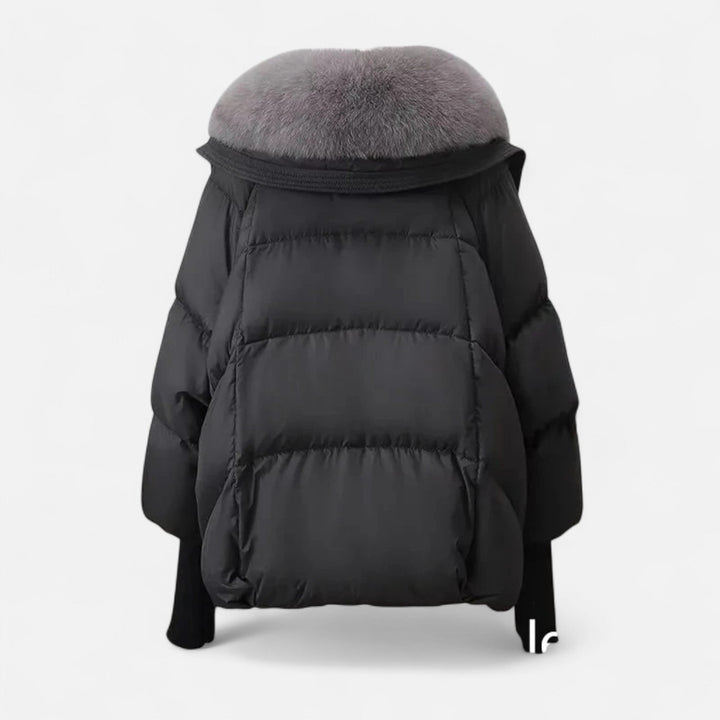 Women's Stylish Puffer Jacket with Fur Collar