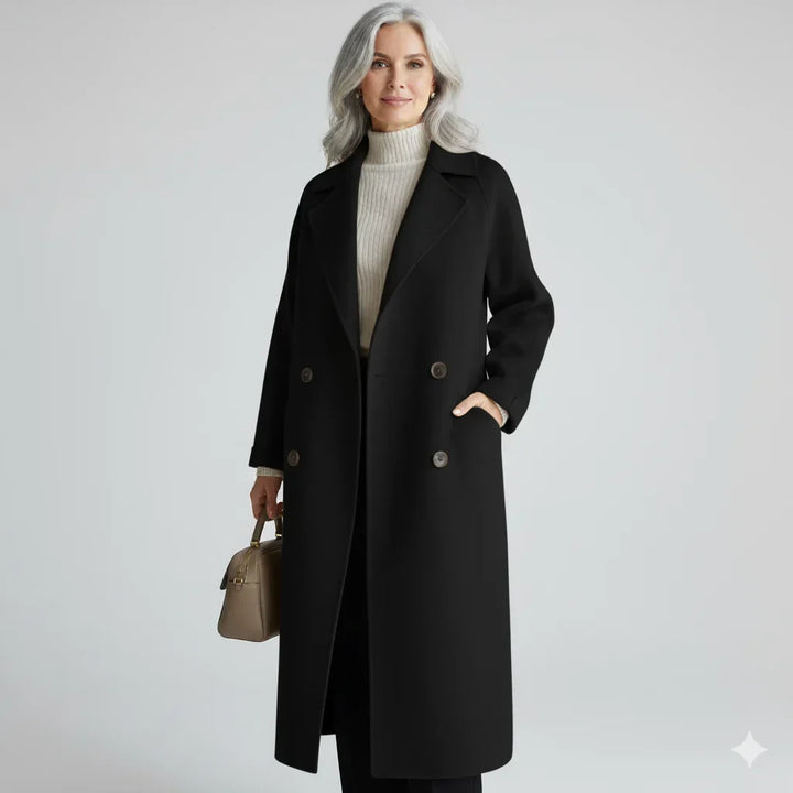 Women's Tailored Double-Breasted Long Coat
