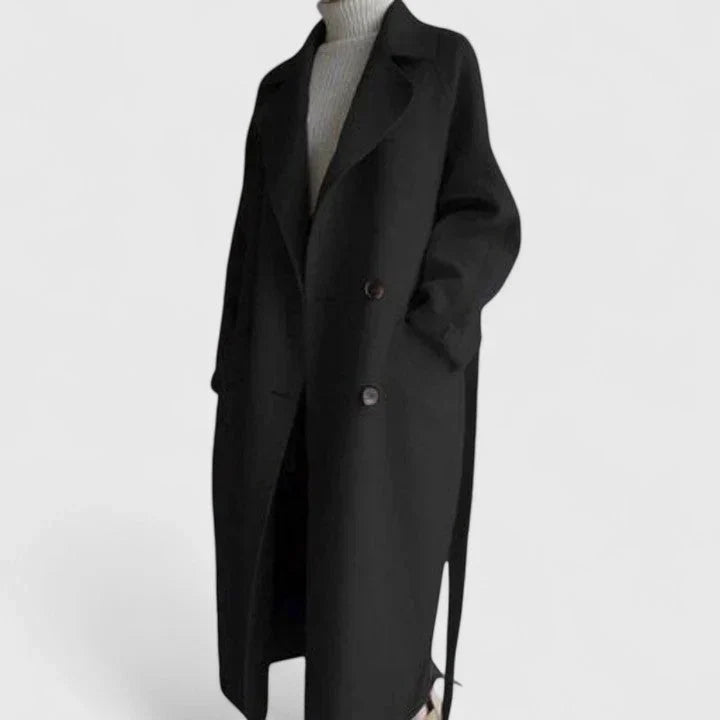 Women's Tailored Double-Breasted Long Coat