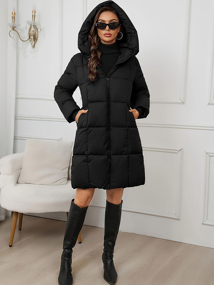 Women's Cosy Long Hooded Puffer Jacket