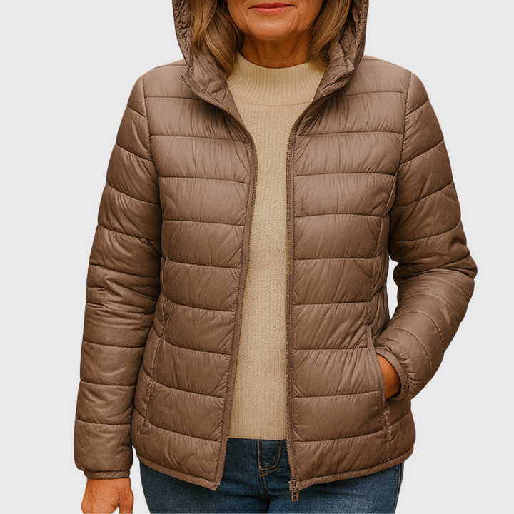 Women's Lightweight Quilted Down Puffer Jacket with Hood