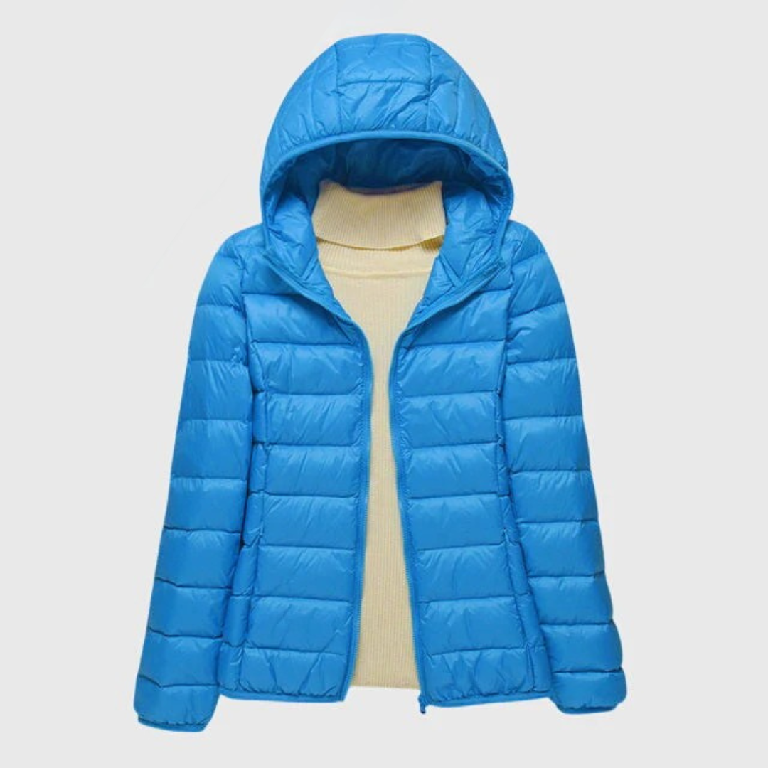 Women's Lightweight Quilted Down Puffer Jacket with Hood